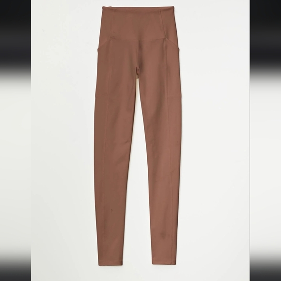 Girlfriend Collective Compressive Pocket Leggings Storm Brown Women's Small - Picture 4 of 10